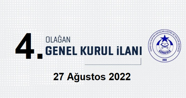 GÜNHAFDER 4.Olağan Genel Kurul İlânı